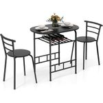 conjunto de mesa 3 peças airun preto e-bi