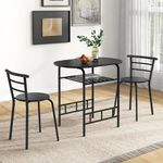 conjunto de mesa 3 peças airun preto e-bi