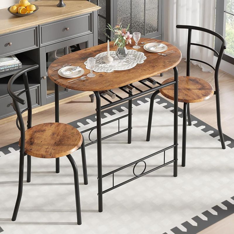 conjunto de mesa 3 peças airun nogueira e-bi