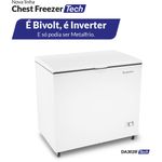 freezer horizontal metalfrio inverter 293l dupla ação bivolt branco da302ift01