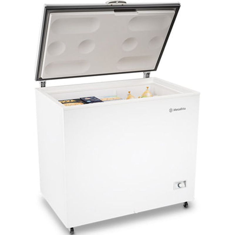 freezer horizontal metalfrio inverter 293l dupla ação bivolt branco da302ift01