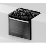 fogão de embutir 5 bocas electrolux experience com mesa de vidro 127v preto fe5eb