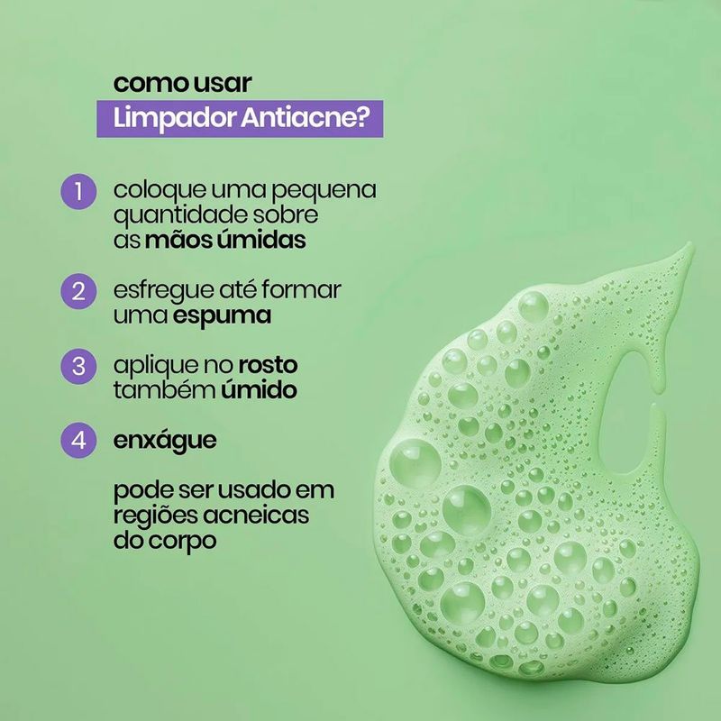 limpador facial antiacne 300ml sallve