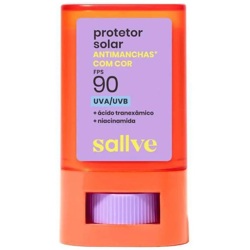 protetor solar facial em bastão antimanchas fps90 cor 1 sallve