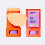 protetor solar facial em bastão antimanchas fps90 cor 2 sallve