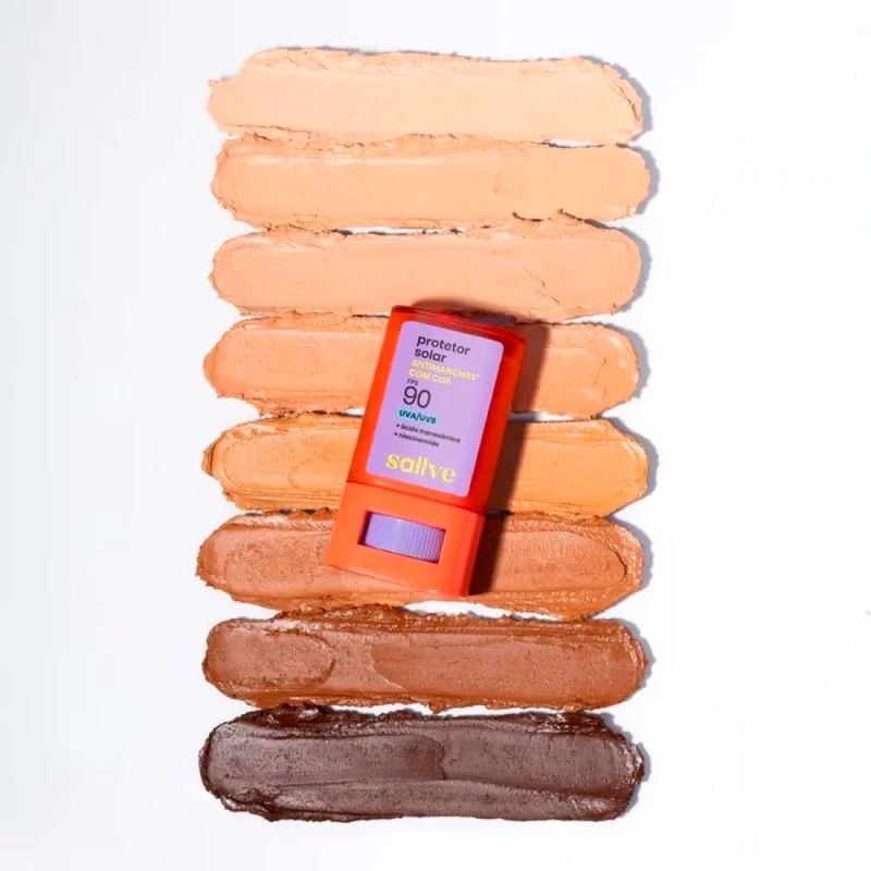 protetor solar facial em bastão antimanchas fps90 cor 2 sallve