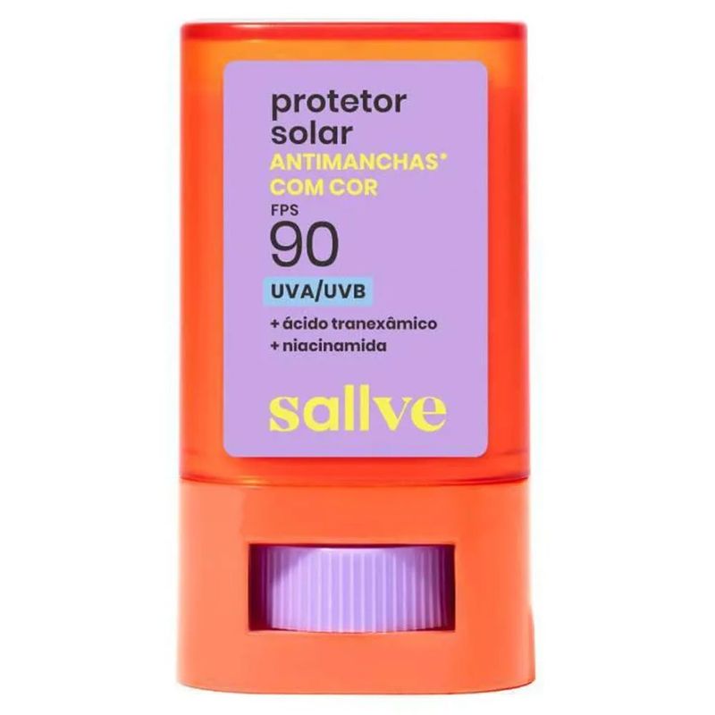 protetor solar facial em bastão antimanchas fps90 cor 4 sallve