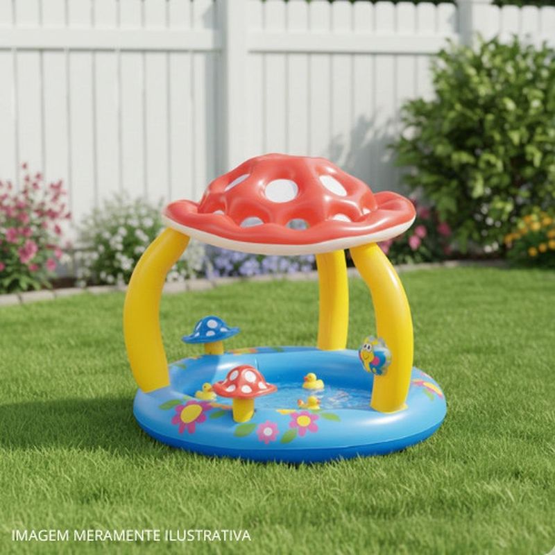 piscina inflável infantil wet set cogumelo 102mx89cm (mp)