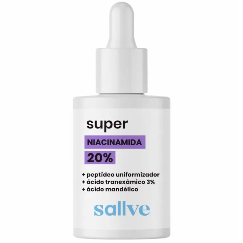 sérum facial super niancinamida 20% 30ml sallve