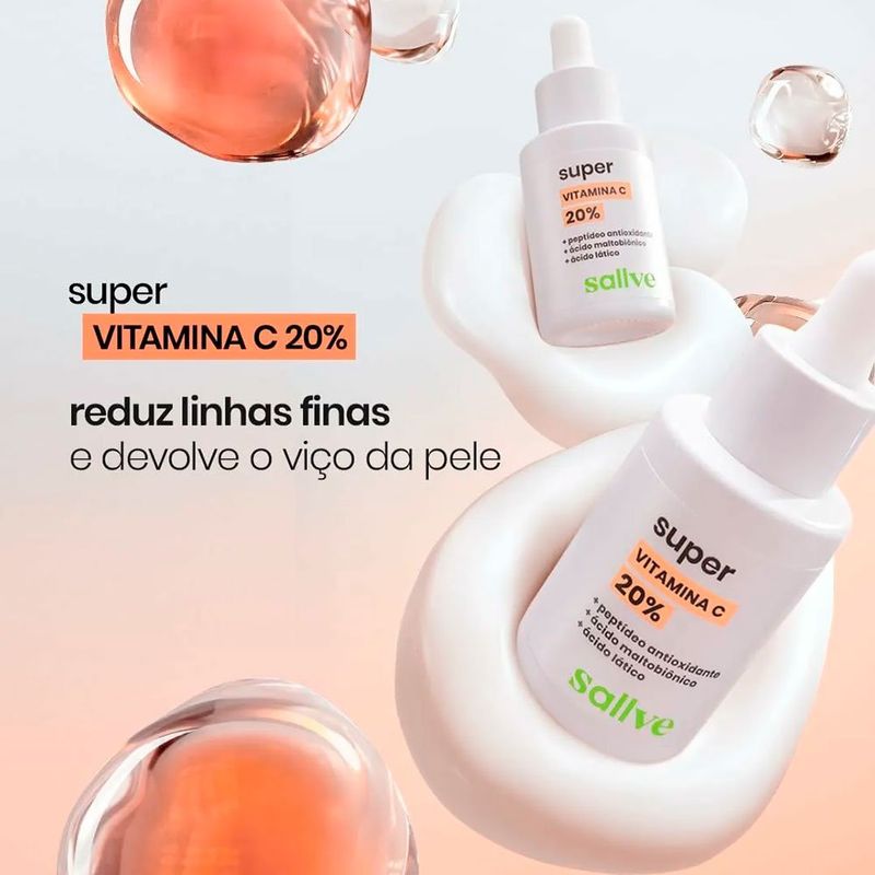 sérum facial super vitamina c 20% 30ml sallve