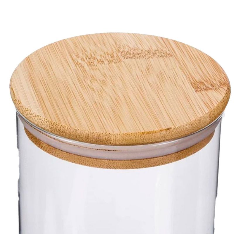 pote de vidro d&a borossilicato 1450ml tampa bambu 7001 (mp)