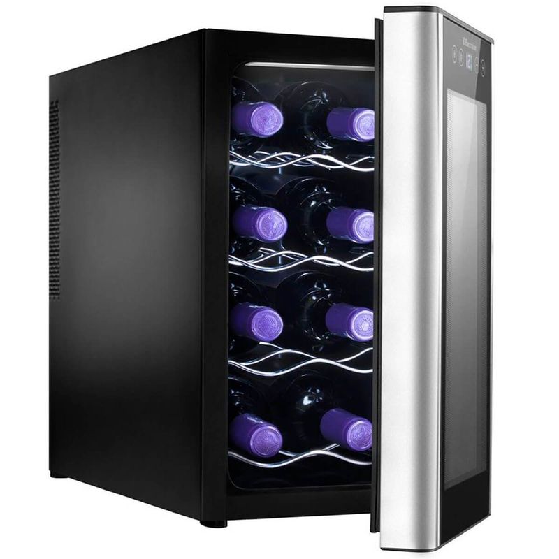 adega electrolux 08 garrafas acb08 painel touch bivolt preto 01081wba189