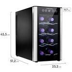 adega electrolux 08 garrafas acb08 painel touch bivolt preto 01081wba189