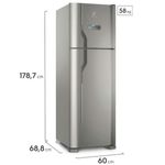 geladeira electrolux frost free 371 litros turbo congelamento duplex 127v inox dfx41