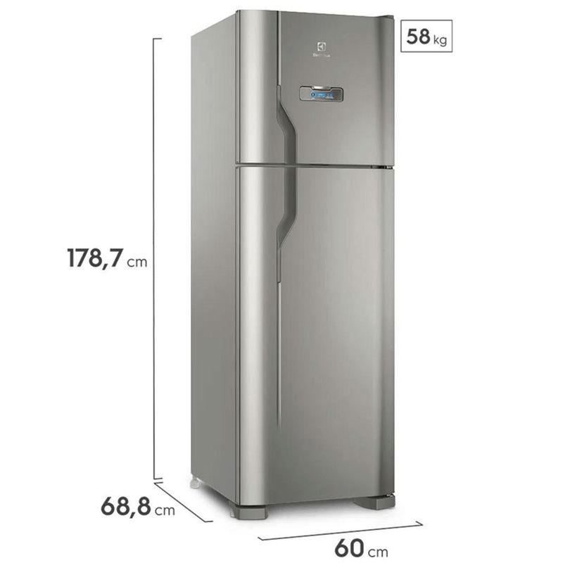 geladeira electrolux frost free 371 litros turbo congelamento duplex 127v inox dfx41