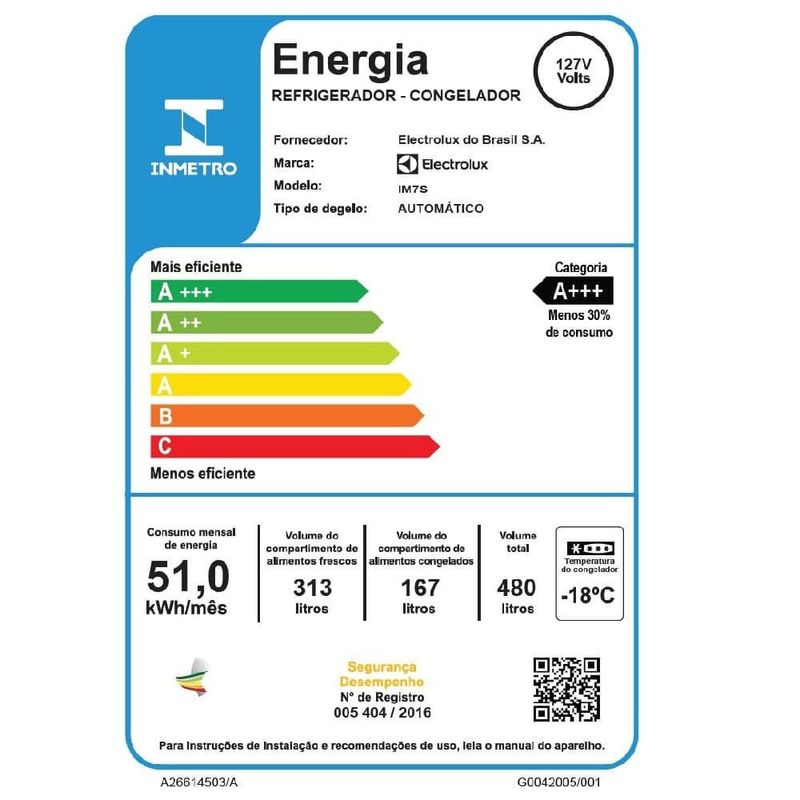 geladeira electrolux frost free inverter 480l 127v efficient autosense 3 portas inox im7s