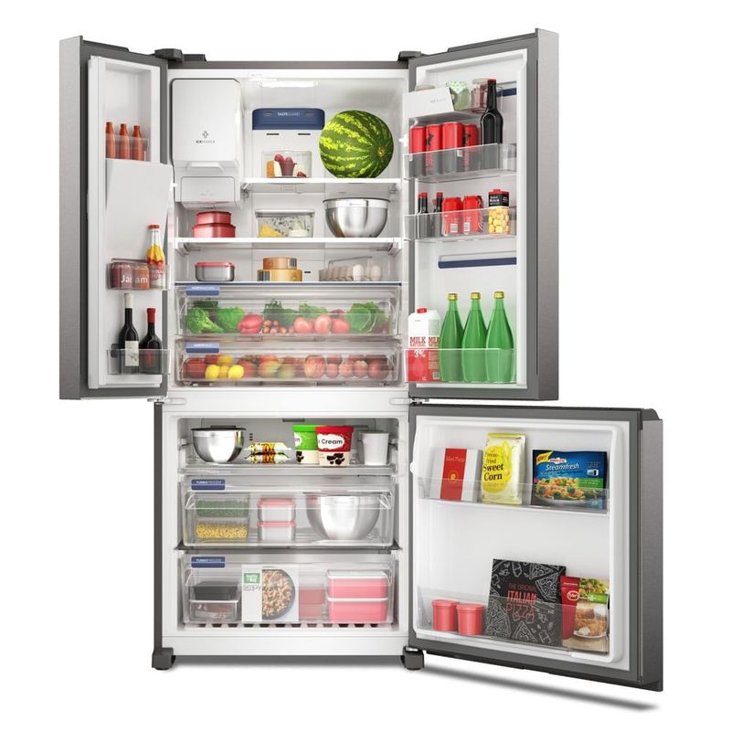 geladeira electrolux multidoor inverter 540l dispenser água e gelo inox look im8is