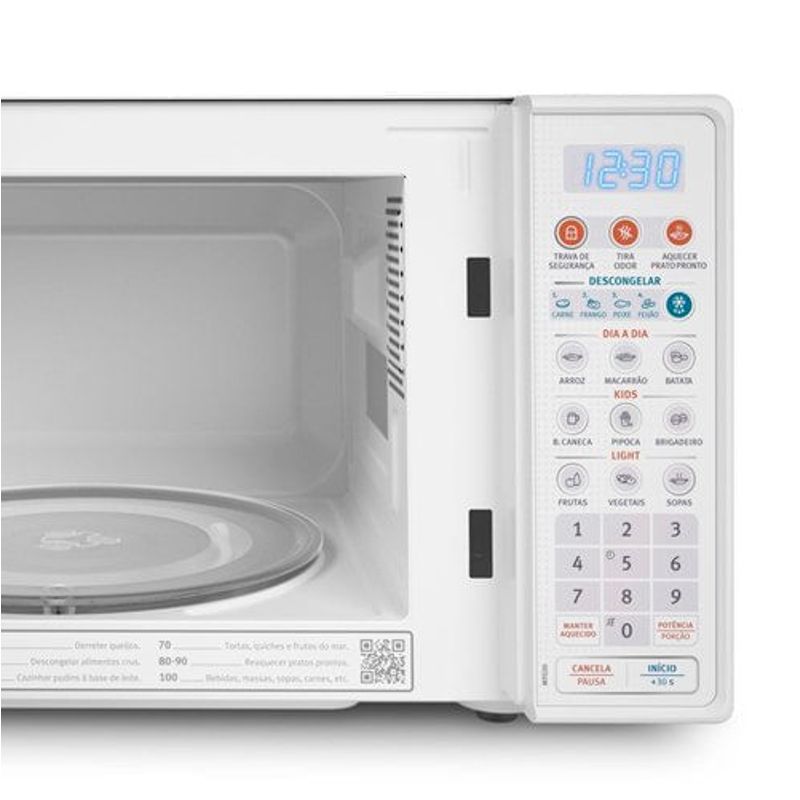 micro-ondas electrolux 20l função tira odor 127v mto30