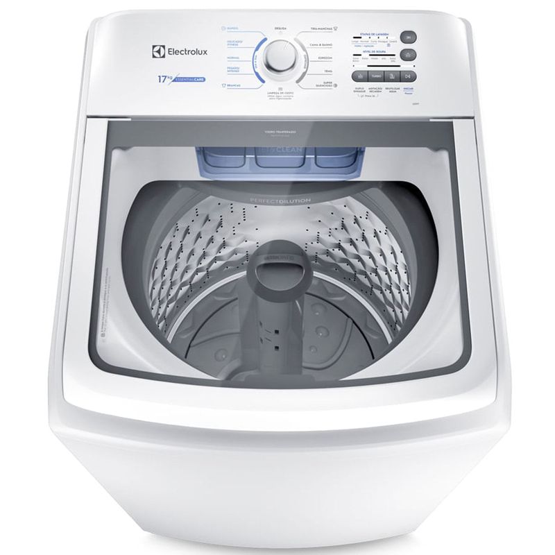 máquina de lavar 17kg electrolux essential care jet&clean e ultra filter 127v led17