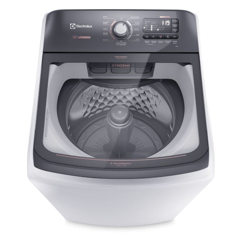 máquina de lavar electrolux 15kg premium care jet&clean 127v branco lec15
