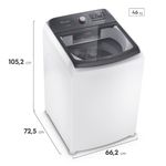 máquina de lavar electrolux 15kg premium care jet&clean 127v branco lec15