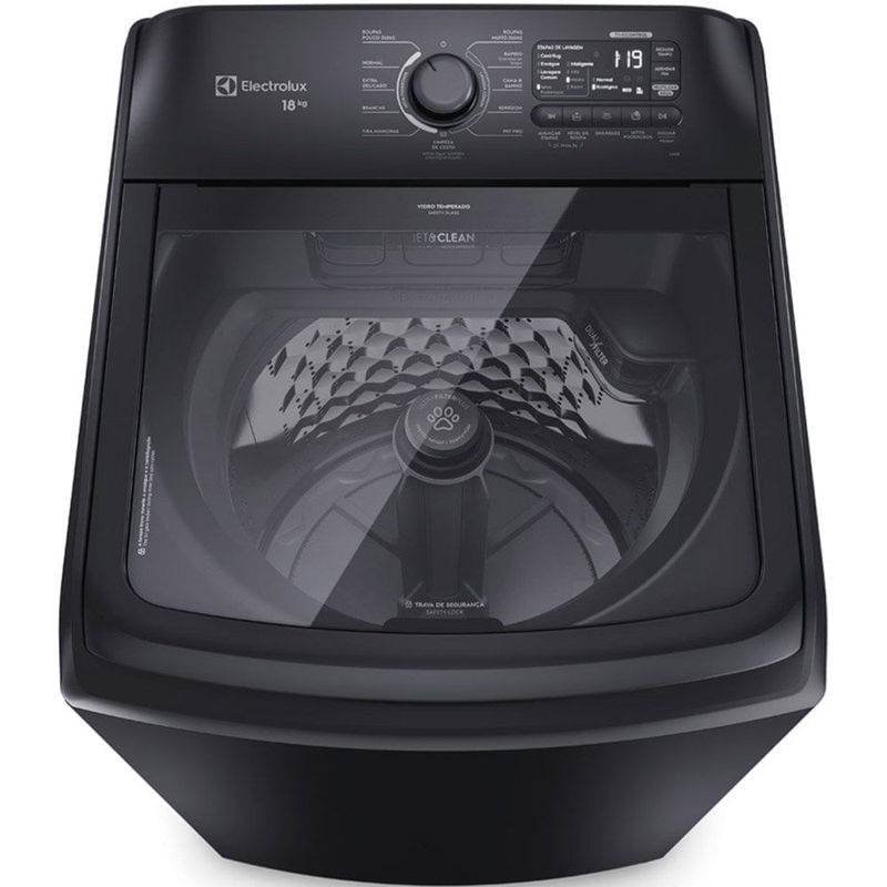 máquina de lavar 18kg electrolux expert tripla filtragem leb18