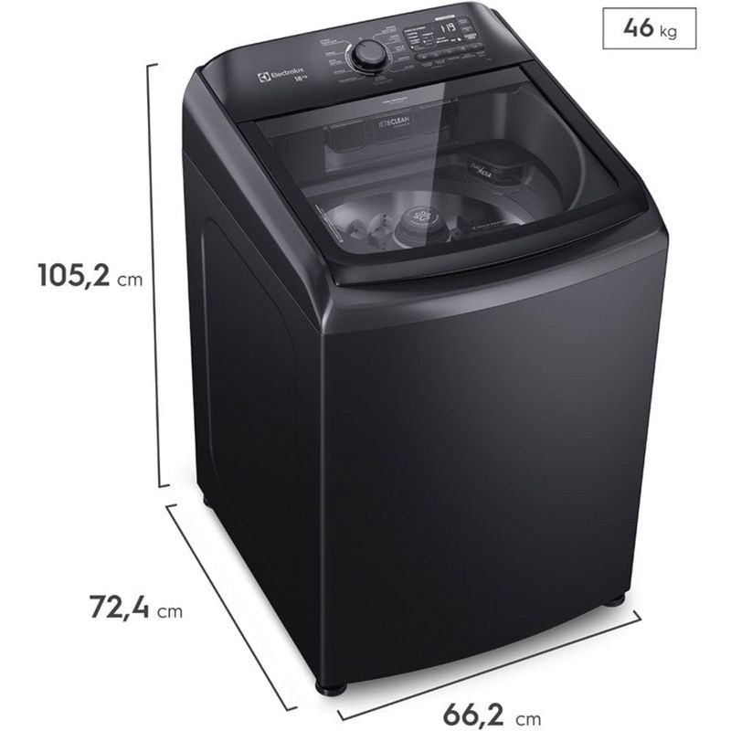 máquina de lavar 18kg electrolux expert tripla filtragem leb18