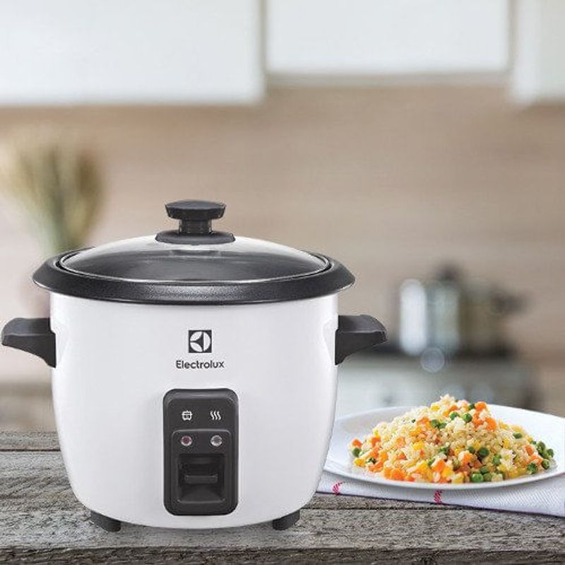 panela elétrica electrolux para arroz 7 xícaras 1,3l 500w 127v branco - rcb50