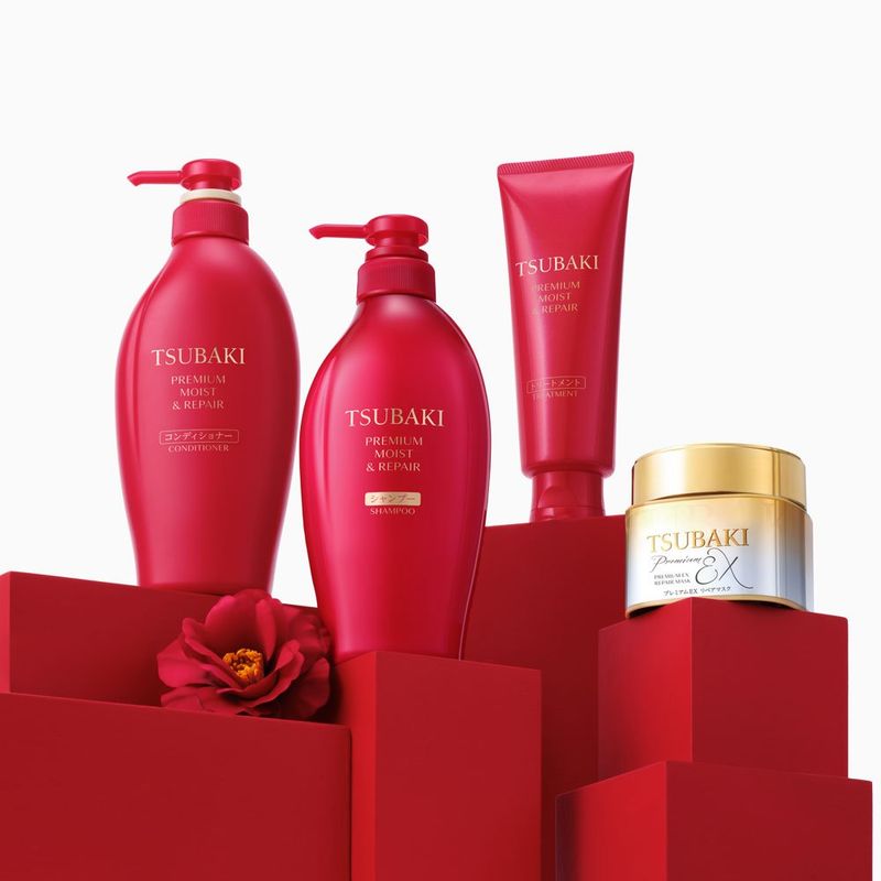 máscara capilar tsubaki premium moist & repair treatment 160g