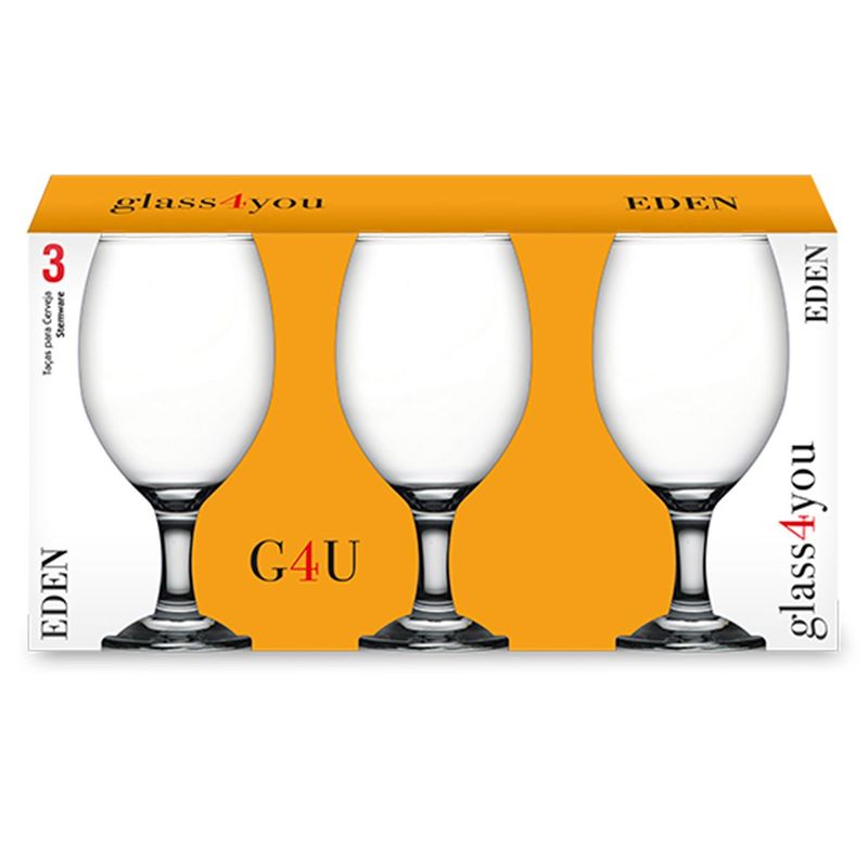 conjunto de taças 3 peças class home edem 400ml 1823