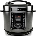 panela de pressão elétrica britânia 5 litros 900w inox com preto bpp05p