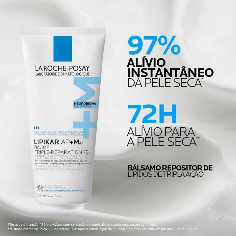 bálsamo hidratante la roche-posay lipikar baume ap+max 200ml