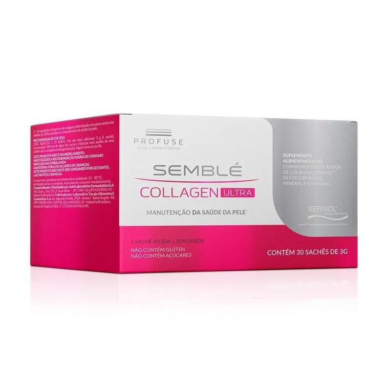 colágeno profuse semblé collagen ultra 30 sachês