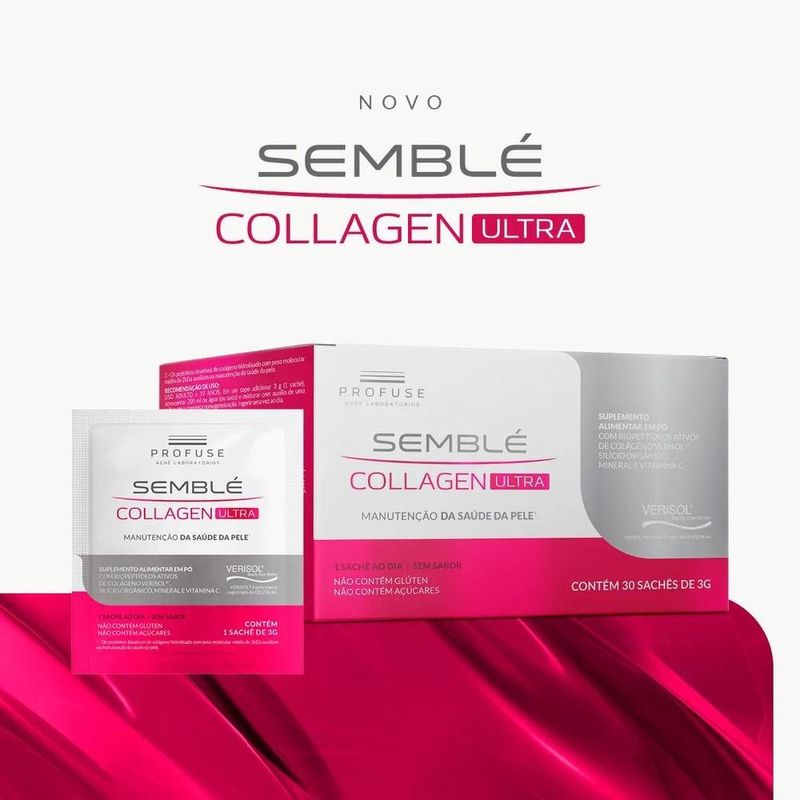 colágeno profuse semblé collagen ultra 30 sachês