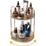 organizador de cosméticos rotatório ningbo marrom qy-1825-1 e-bi