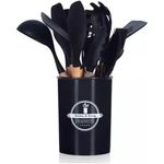 kit 12 peças de utensílios de cozinha hunan kitchen preto gj-12 e-bi