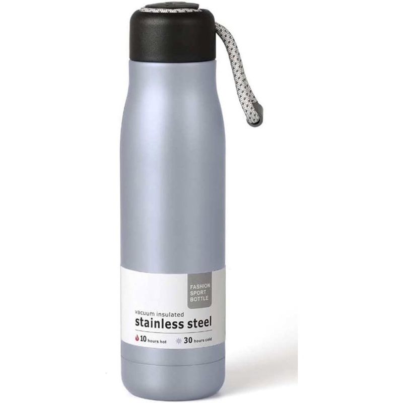 garrafa térmica ms rhong 600ml prata e-bi