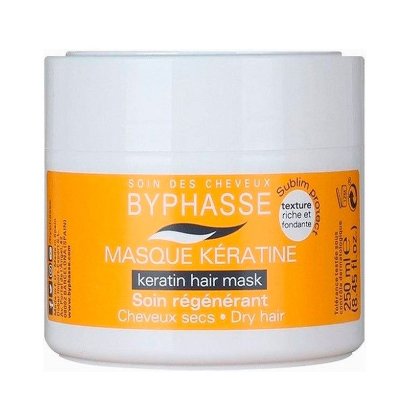 máscara capilar byphasse with keratin liquid dry hair 250ml (mp)