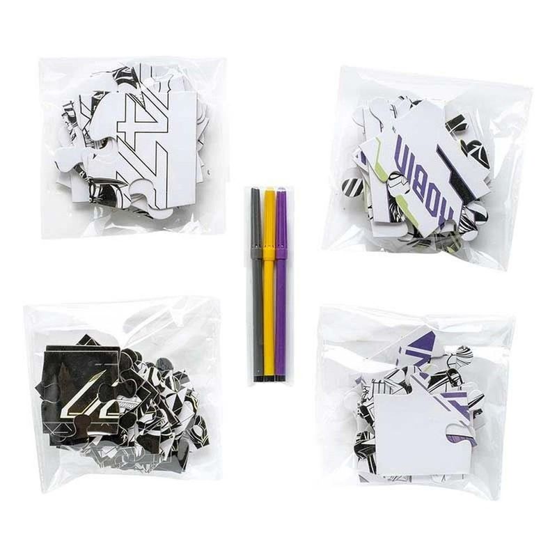 quebra-cabeça batman 4 em 1 leonora 72 peças para colorir com 3 hidrocor (mp)