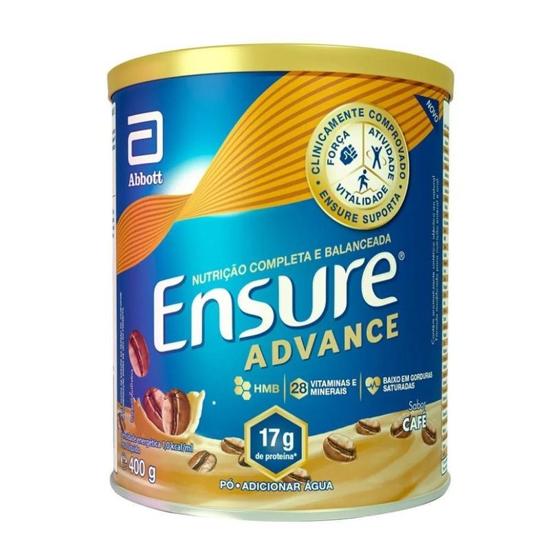suplemento nutricional ensure advance sabor café 400g