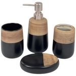 kit para banheiro h&d decor 4 peças 400ml