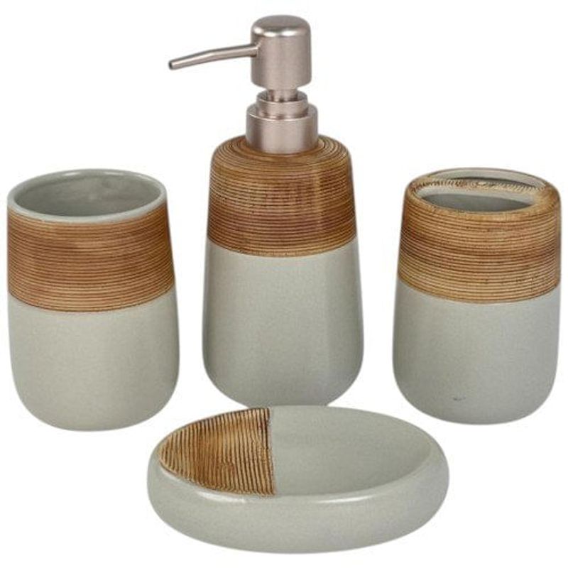 kit para banheiro h&d decor 4 peças 351-080002
