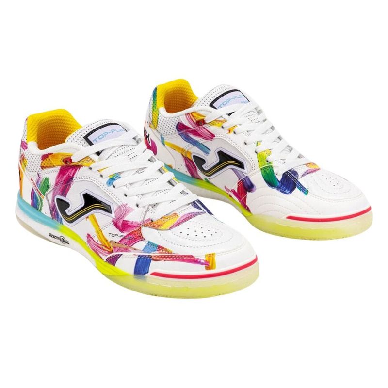 chuteira futsal juvenil n°37 joma top flex rebound multicolorido (mp)