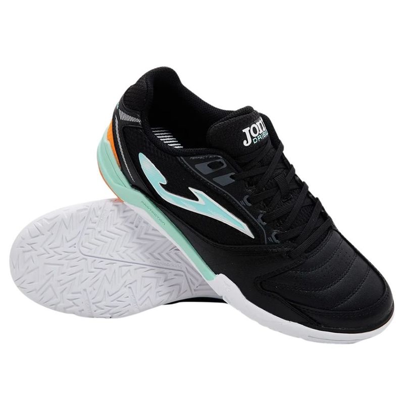 chuteira futsal n°40 joma dribling preto e azul (mp)