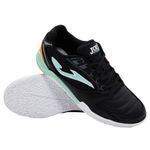 chuteira futsal n°43 joma dribling preto e azul (mp)