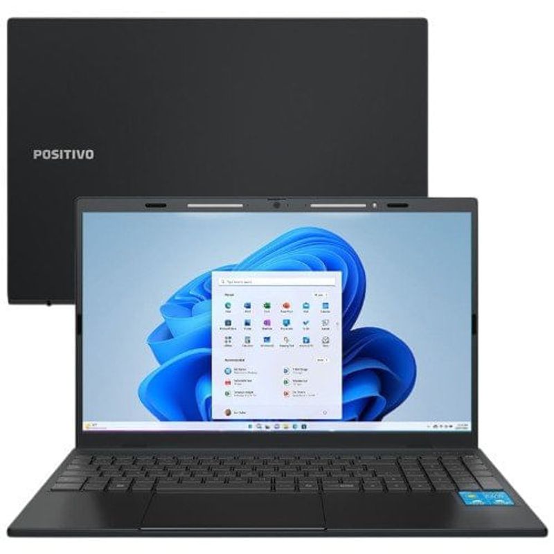 notebook positivo vision c15m intel celeron 4gb ram 128gb windows 11 grafite