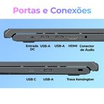 notebook positivo vision c15m intel celeron 4gb ram 128gb windows 11 grafite