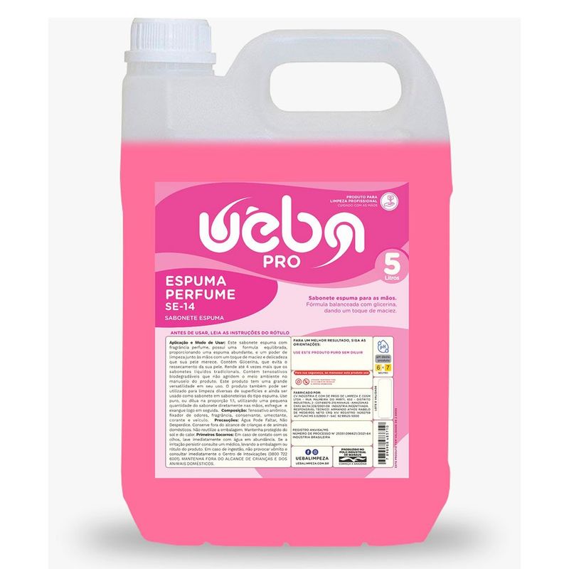 sabonete espuma uêba perfume 5l (mp)