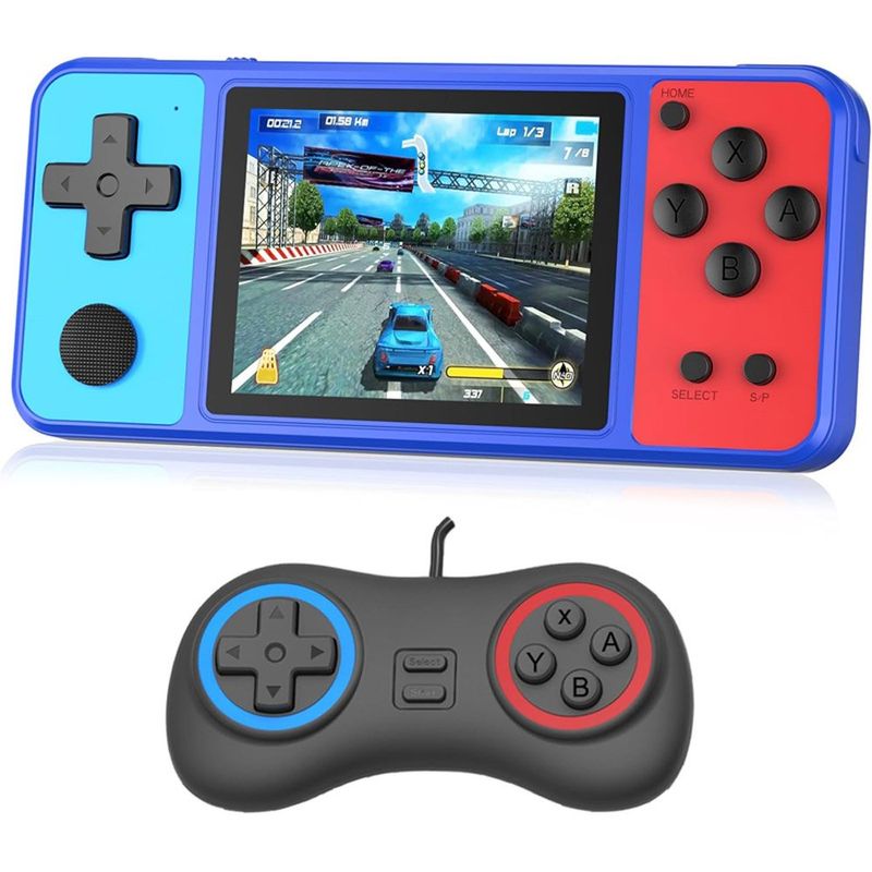console beico portátil tela 3" com 270 jogos azul a-mbi