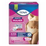 roupa íntima descartável nude tena pants mulher g/eg 16 unidades